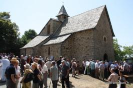 Fête des travaux de restauration - Fete-1er-juillet-2018-La-sortie-de-la-messe.JPG